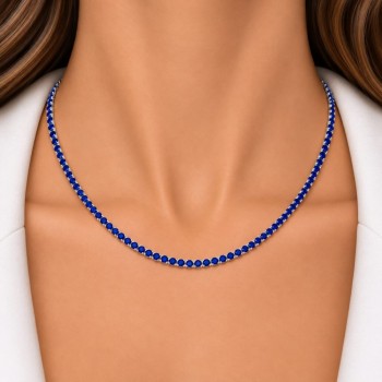 Colier Tennis cu safire de 5.00 ct