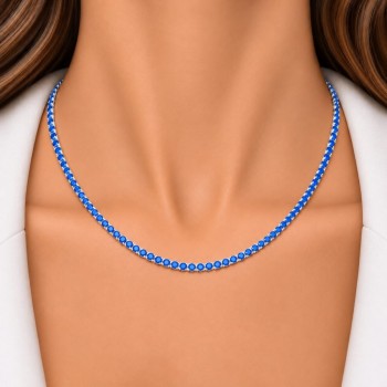 Colier Tennis cu safire de 5.00 ct