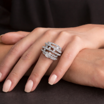 Inel cu Diamante Baget de 1.34 ct si diamante rotunde de 1.72 ct