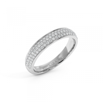 Inel Verigheta Semi Eternity cu Diamante de 0.36 ct