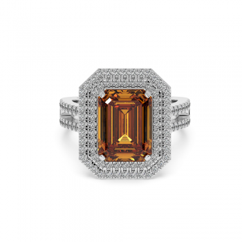 Inel cu Diamante de 0.72 ct si Citrine de 4.51 ct