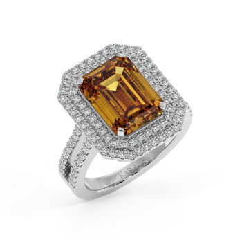 Inel cu Diamante de 0.72 ct si Citrine de 4.51 ct