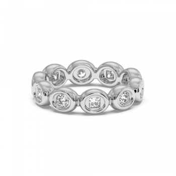 Inel Verigheta Semi Eternity cu Diamante de 0.82 ct