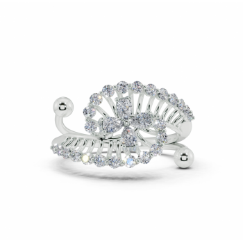 Inel cu diamante Pear Cut de 0.21ct si diamante rotunde de 0.30ct