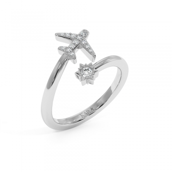 Inel cu diamante rotunde de 0.16ct 