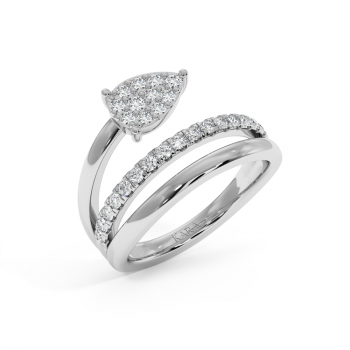 Inel cu diamante rotunde de 0.41ct.