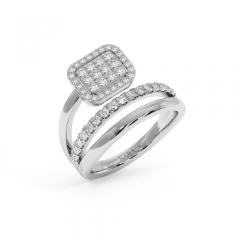 Inel cu diamante rotunde de 0.5ct.