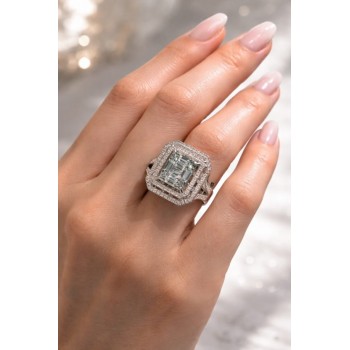 Inel cu Diamante rotunde de 0.62 ct si Diamante Baget de 0.42 ct