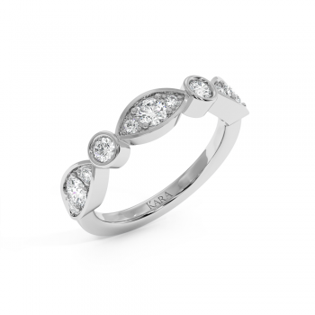  Inel cu diamante rotunde de 0.7ct.