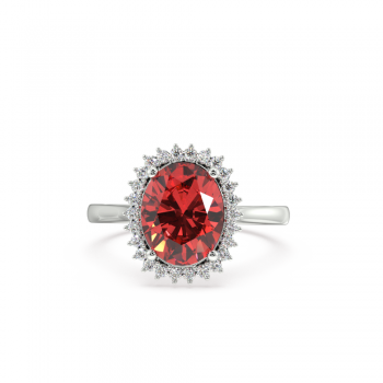 Inel cu Rubin de 2.42 ct si diamante de 0.17 ct