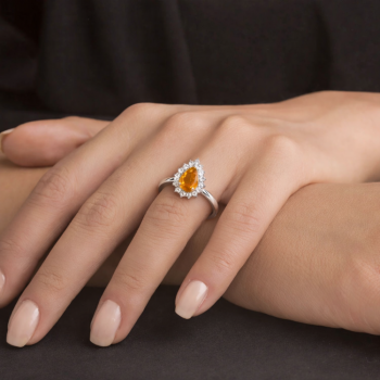 Inel cu Safir central de 1.80 ct si diamante de 0.54 ct