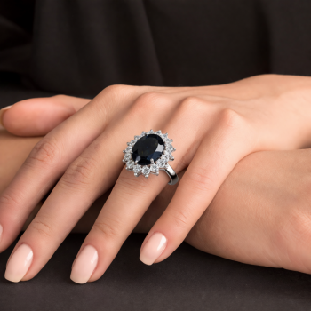 Inel cu Safir de 3.5 ct si Diamante de 1.00 ct