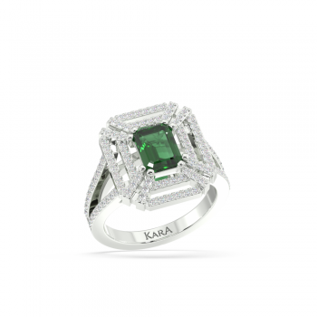 Inel cu Smarald de 1.35 ct si diamante de 0.40 ct