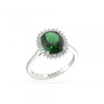 Inel cu Smarald de 2.42 ct si diamante de 0.17 ct