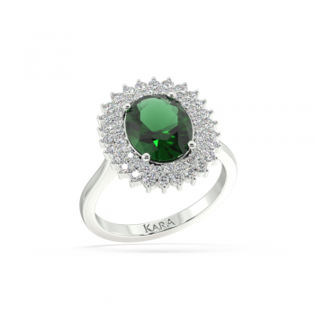 Inel cu Smarald de 2.42 ct si diamante de 0.45 ct
