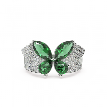 Inel cu Smaralde de 2.24 ct, Diamante de 0.27 ct