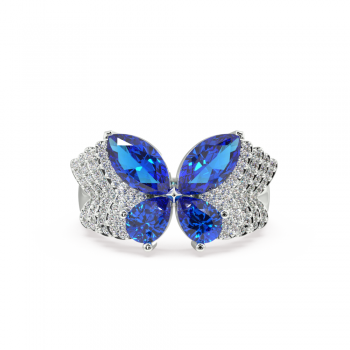 Inel cu Tanzanit de 2.24 ct, Diamante de 0.27 ct 