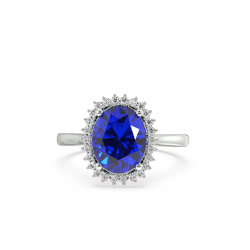 Inel cu Tanzanit de 2.42 ct si diamante de 0.17 ct