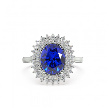 Inel cu Tanzanit de 2.42 ct si diamante de 0.45 ct