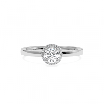 Inel de Logodna cu Diamant Central de 0.50ct si Diamante Laterale de 0.20ct