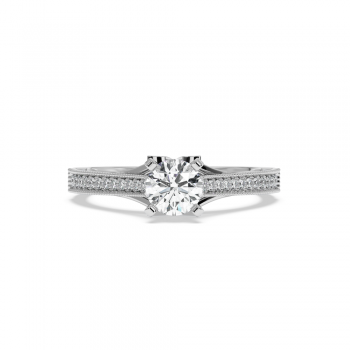 Inel de Logodna cu Diamant Central de 0.55ct si Diamante Laterale de 0.46ct