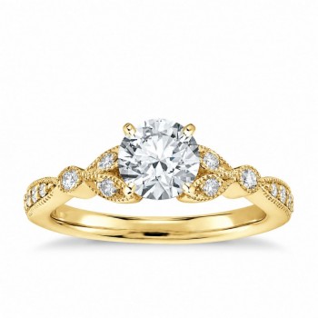Inel de logodna cu diamant central de 0.57 ct si diamante laterale de 0.20 ct
