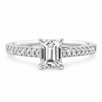 Inel de logodna cu diamant central de 0.60 ct si diamante laterale de 0.20 ct