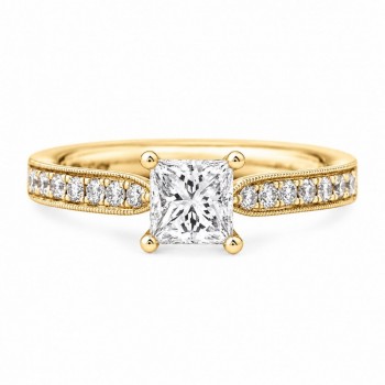 Inel de logodna cu diamant central de 0.60 ct si diamante laterale de 0.25ct