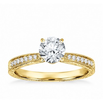 Inel de logodna cu diamant central de 0.70 ct si diamante laterale de 0.40 ct