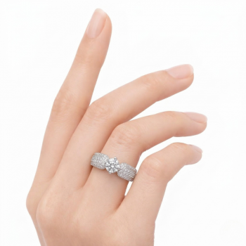 Inel de logodna cu diamant central de 0.70 ct si diamante laterale de 0.55 ct