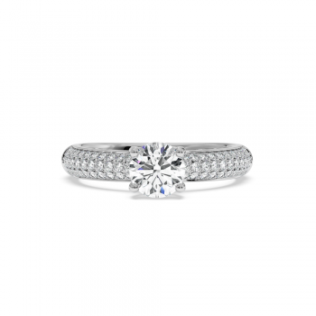 Inel de Logodna cu Diamant Central de 0.75ct si Diamante Laterale de 0.32ct