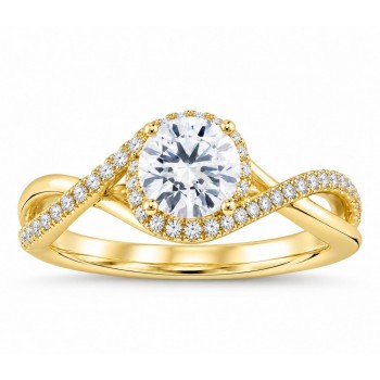 Inel de logodna cu diamant central de 0.80 ct si diamante laterale de 0.40 ct