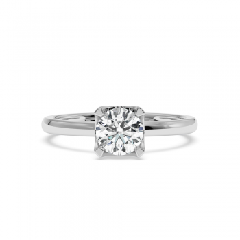 Inel de logodna cu diamant central de 0.81 ct si diamante laterale de 0.15 ct