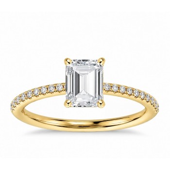 Inel de logodna cu diamant central de 0.90 ct si diamante laterale de 0.30 ct