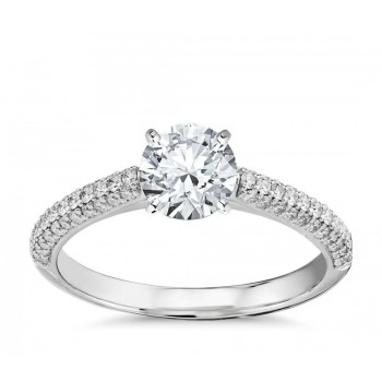 Inel de logodna cu diamant central de 0.90 ct si diamante laterale de 0.40 ct