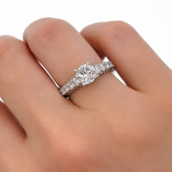 Inel de logodna cu diamant central de 1.01 ct si diamante laterale de 1.13 ct