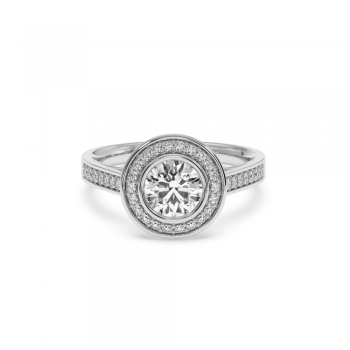 Inel de Logodna cu Diamant Central de 1.03ct si Diamante Laterale de 0.22ct