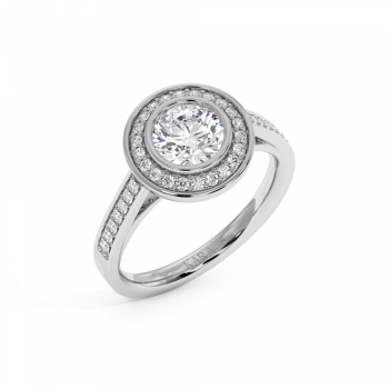 Inel de Logodna cu Diamant Central de 1.03ct si Diamante Laterale de 0.22ct