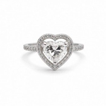 Inel de logodna cu diamant central de 1.05 ct si diamante laterale de 0.27 ct