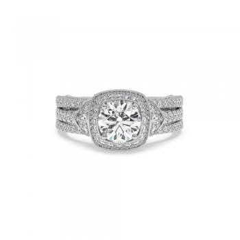 Inel de Logodna cu Diamant Central de 1.25ct si Diamante Laterale de 0.85ct