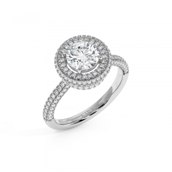 Inel de Logodna cu Diamant Central de 1ct si Diamante Laterale de 0.64ct