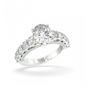 Inel de logodna cu Diamant central de 2.02 ct si diamante laterale de 1.58 ct