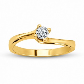 Inel de logodna Solitaire  cu diamant de 0.20 ct