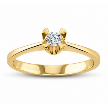Inel de logodna Solitaire  cu diamant de 0.20 ct
