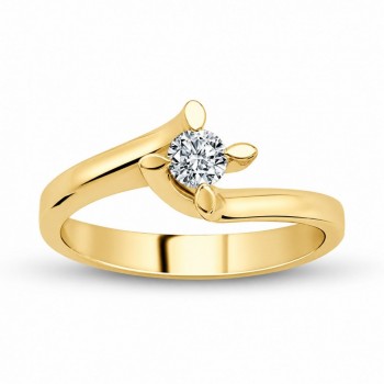 Inel de logodna Solitaire cu diamant de 0.39 ct