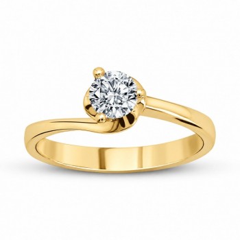 Inel de logodna Solitaire cu diamant de 0.43 ct