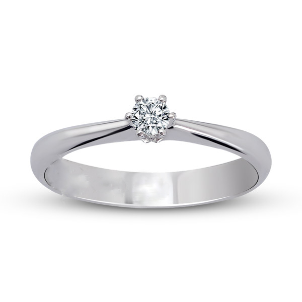 Inel de logodna Solitaire  cu diamante de 0.16 ct