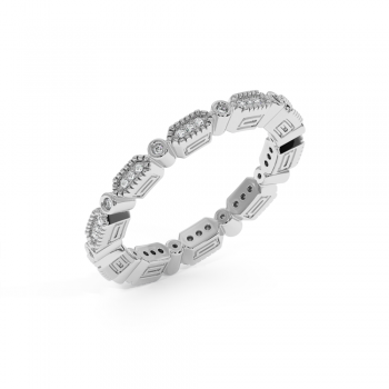 Inel Verigheta Eternity cu Diamante de 0.14ct