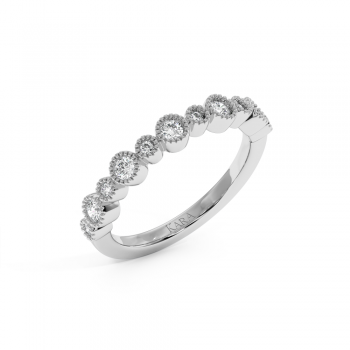 Inel/Verigheta Semi  Eternity cu Diamante de 0.40 ct