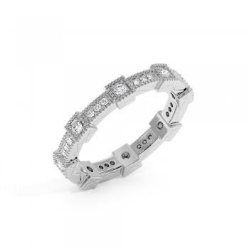 Inel Verigheta Eternity cu Diamante de 0.42ct